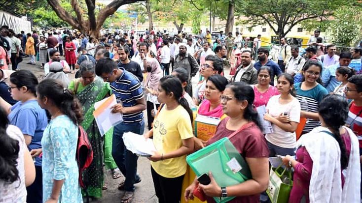 Students waiting for exam